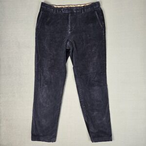 Brooks Brothers Pants Mens 36x34 Blue Milano Fit Corduroy‎ Straight Leg *READ